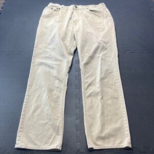 Polo Ralph Lauren Mens Khaki Beige Chino Pants 38x32 Classic Fit Cotton Casual T